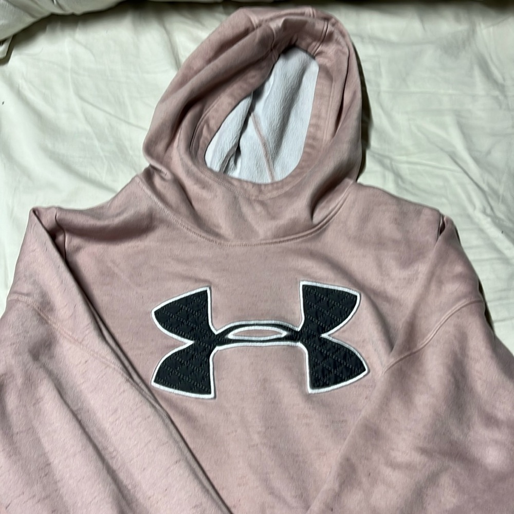 XL Pink and Gray Under Armor Sweatshirt